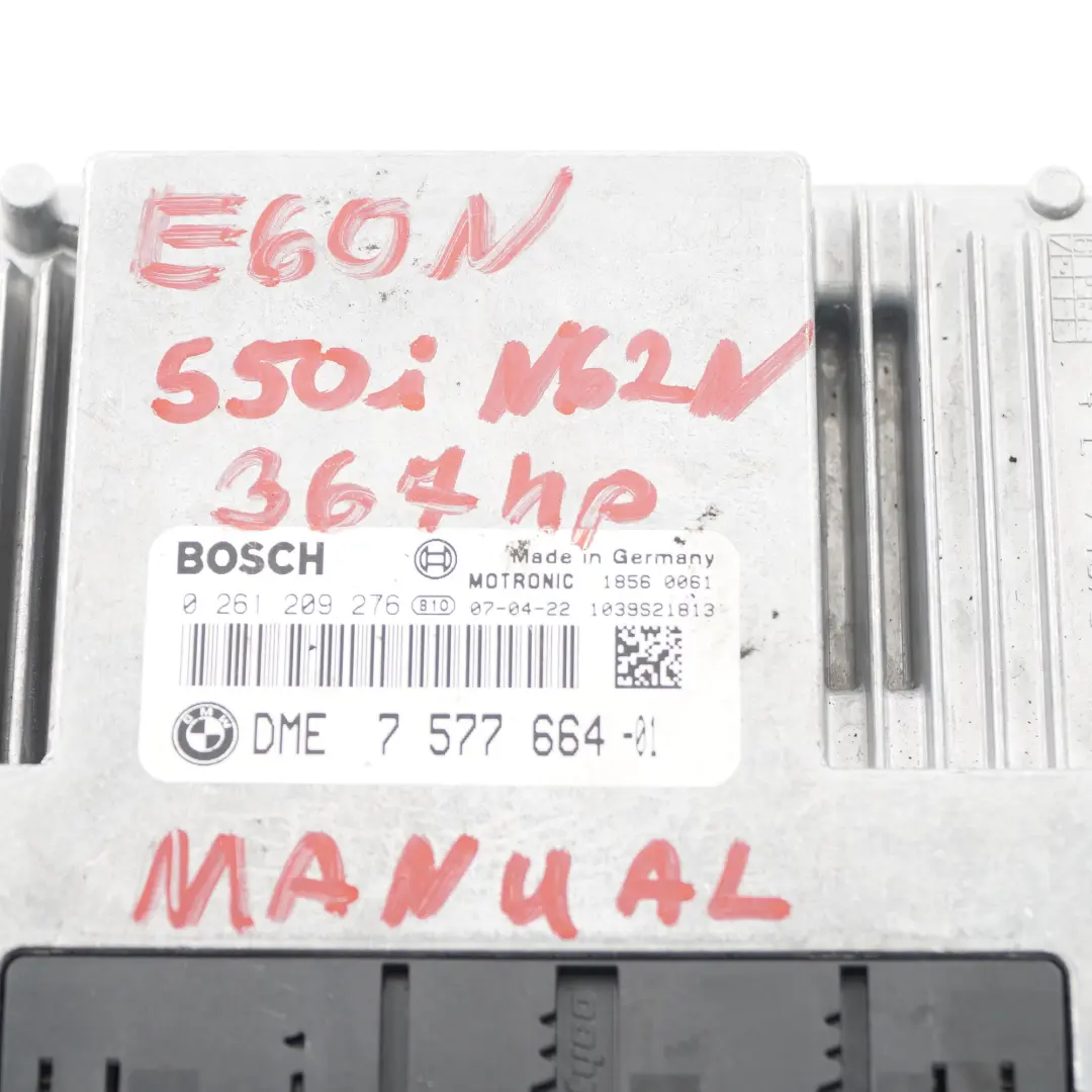 N62N 367HP Engine Unit Module ECU DME Manual BMW E60 E61 LCI 550i - SKU 7577664 - Part number 7577664