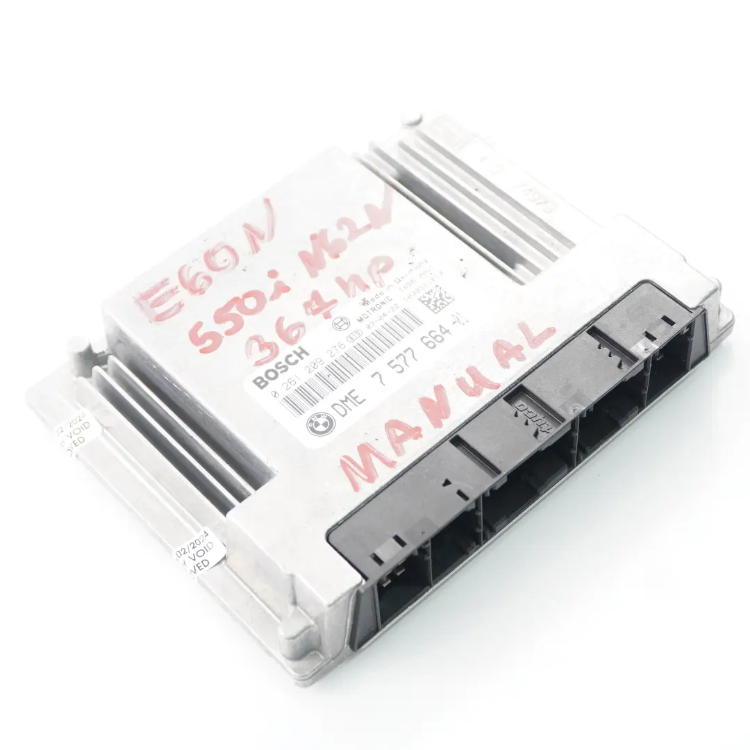 BMW E60 E61 LCI 550i N62N 367HP Modulo Unità Motore ECU DME Manuale - SKU 7577664 - Numero di parte 7577664