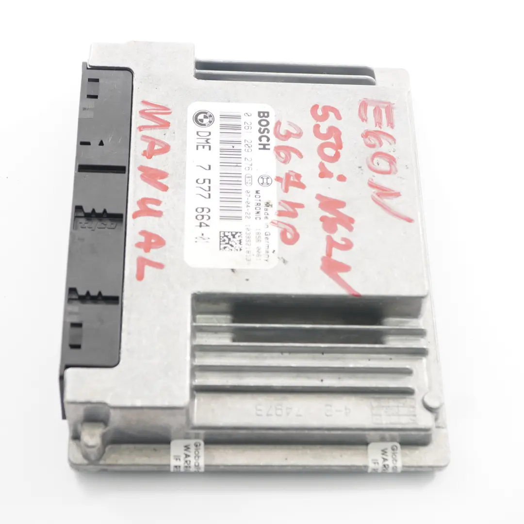 BMW E60 E61 LCI 550i N62N 367CV Module de l'unité moteur ECU DME Manuel - SKU 7577664 - Numéro de pièce 7577664