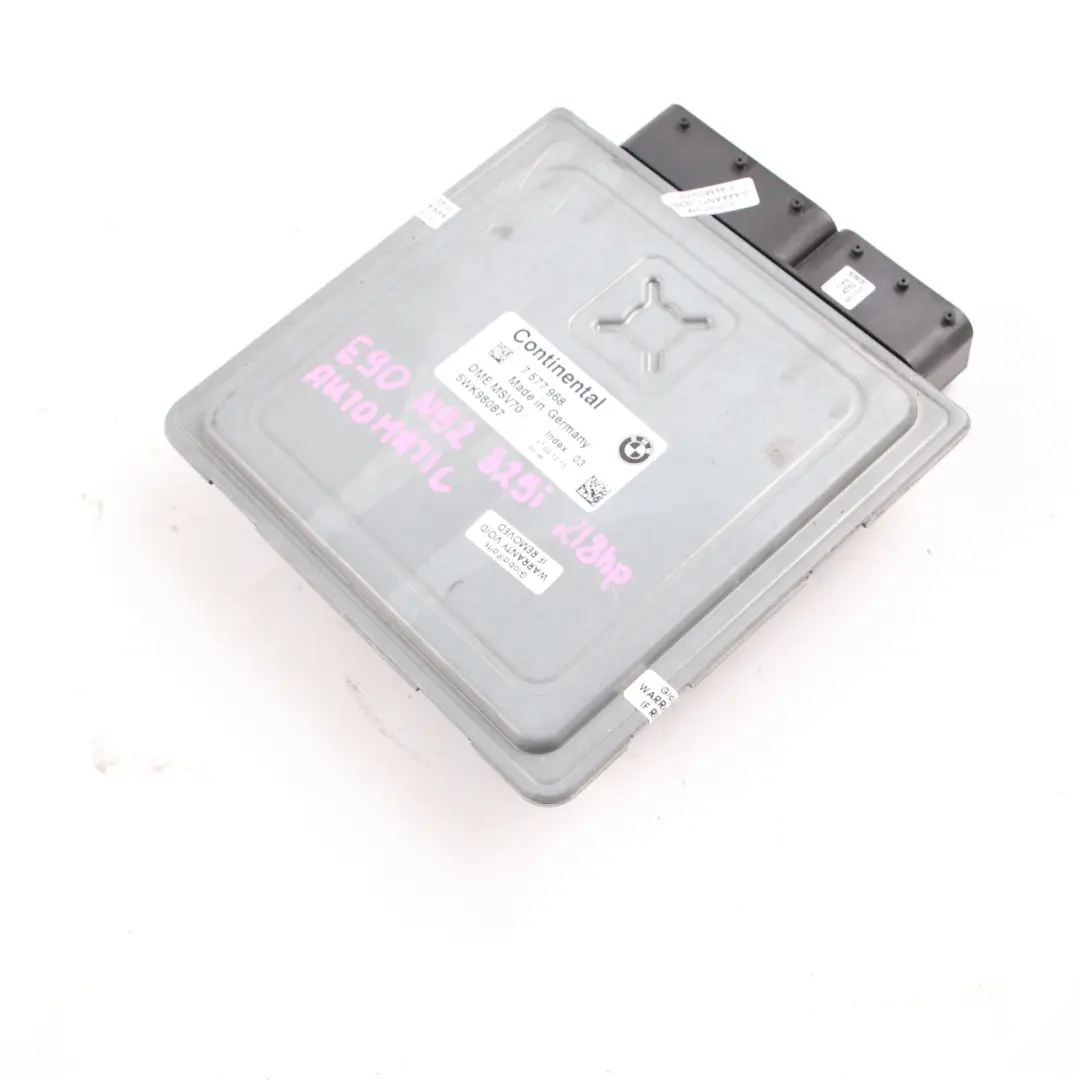 BMW E60 E61 E90 E91 N52 325i 525i Engine Control Unit ECU DME Automatic - SKU 7577968 - Part number 7577968