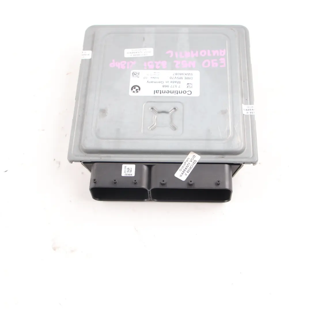BMW E60 E61 E90 E91 N52 325i 525i Engine Control Unit ECU DME Automatic - SKU 7577968 - Part number 7577968