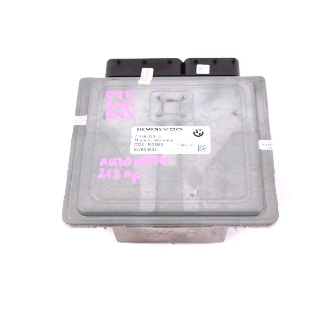 N53 218HP ECU Engine Control DME Automatic to BMW E60 E90 LCI 325i 525i with Part number 7578020 BMW E60 E90 LCI 325i 525i N53 218HP ECU Engine Control DME Automatic - SKU 7578020 - Part number 7578020