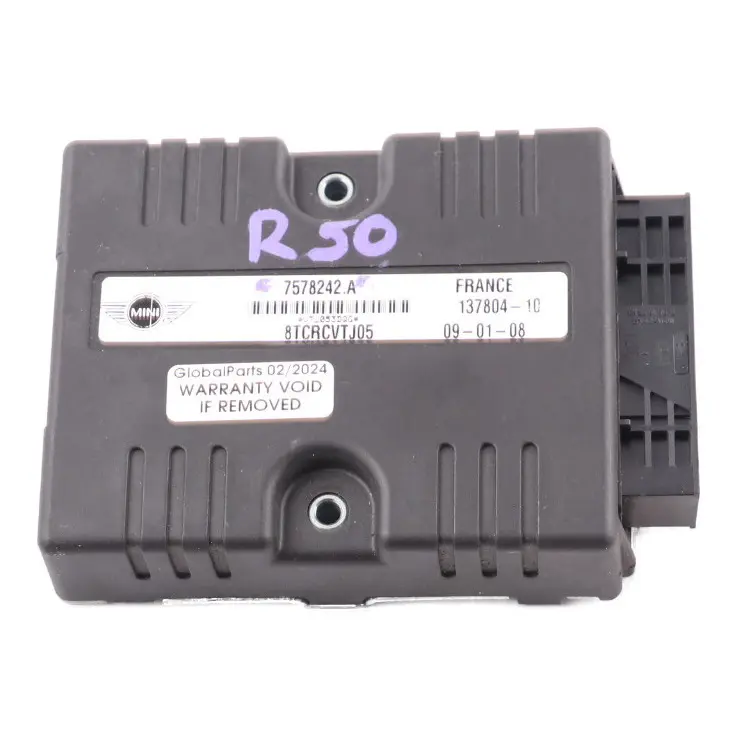 Signal Control Module Mini R50 R52 Automatic Gearbox Transmission EGS to with Part number 7578242 Signal Control Module Mini R50 R52 Automatic Gearbox Transmission EGS - SKU 7578242 - Part number 7578242