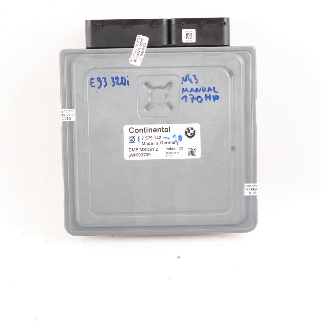 BMW E87 LCI E90 120i 320i Petrol N43 Engine ECU KIT DME CAS3 Key Manual - SKU 7579142-10 - Part number 7579142