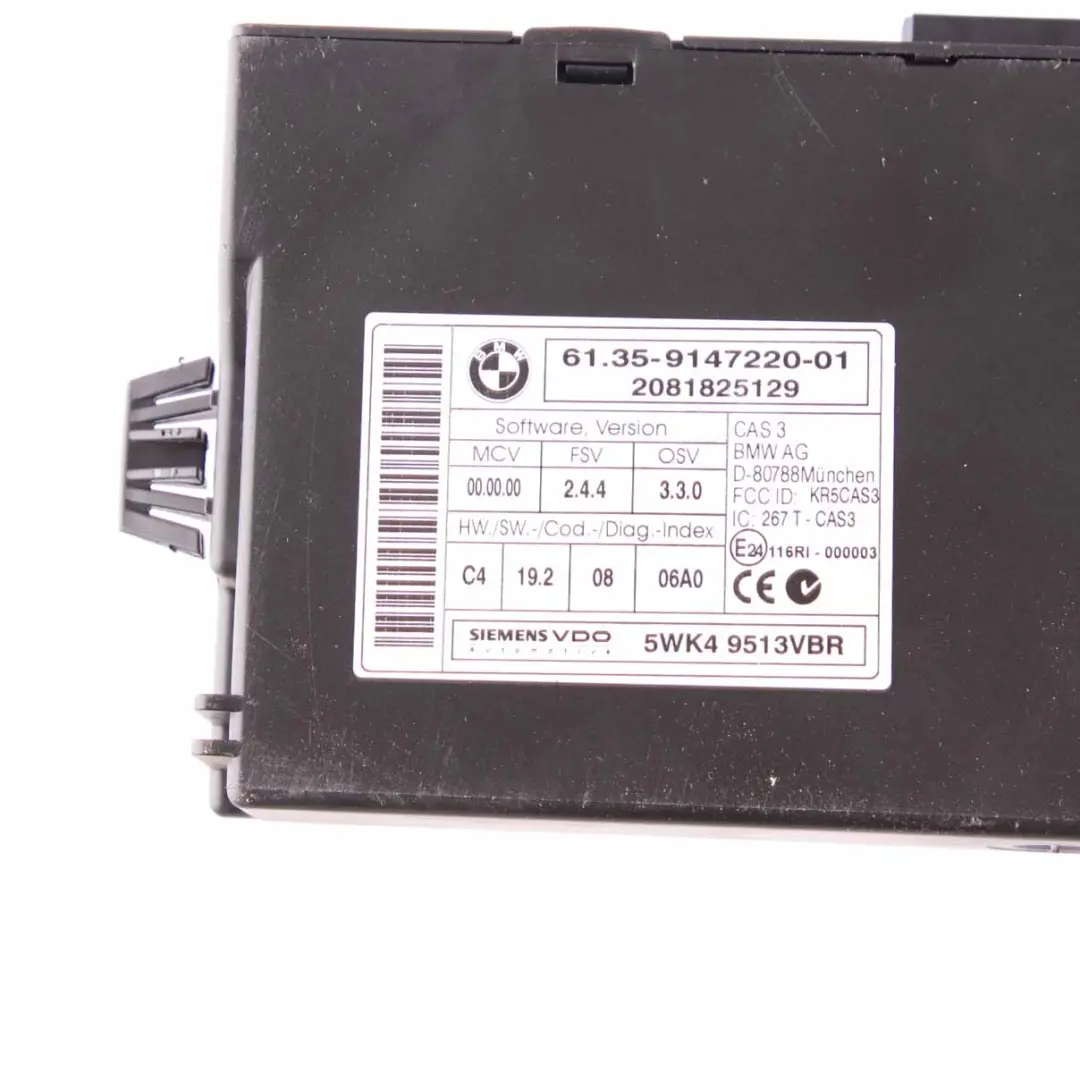 BMW E87 LCI E90 120I 320I Benzina N43 Motore ECU KIT DME CAS3 Chiave - SKU 7579142-1 - Numero di parte 7579142