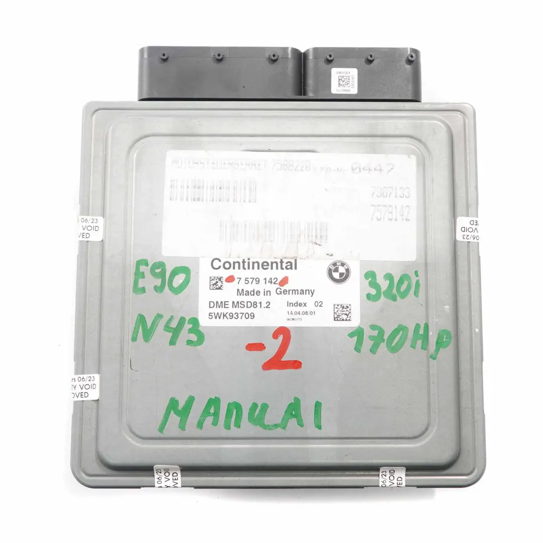 Benzina N43 170HP Motore ECU DME Manuale per BMW E81 E87 LCI E90 120i 320i con numero di parte 7579142 BMW E81 E87 LCI E90 120i 320i Benzina N43 170HP Motore ECU DME Manuale - SKU 7579142-2 - Numero di parte 7579142