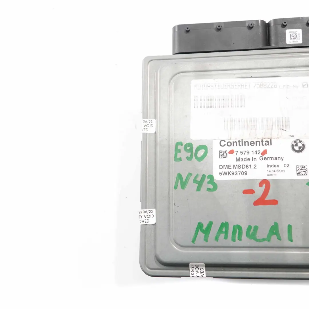 Benzina N43 170HP Motore ECU DME Manuale per BMW E81 E87 LCI E90 120i 320i con numero di parte 7579142 BMW E81 E87 LCI E90 120i 320i Benzina N43 170HP Motore ECU DME Manuale - SKU 7579142-2 - Numero di parte 7579142