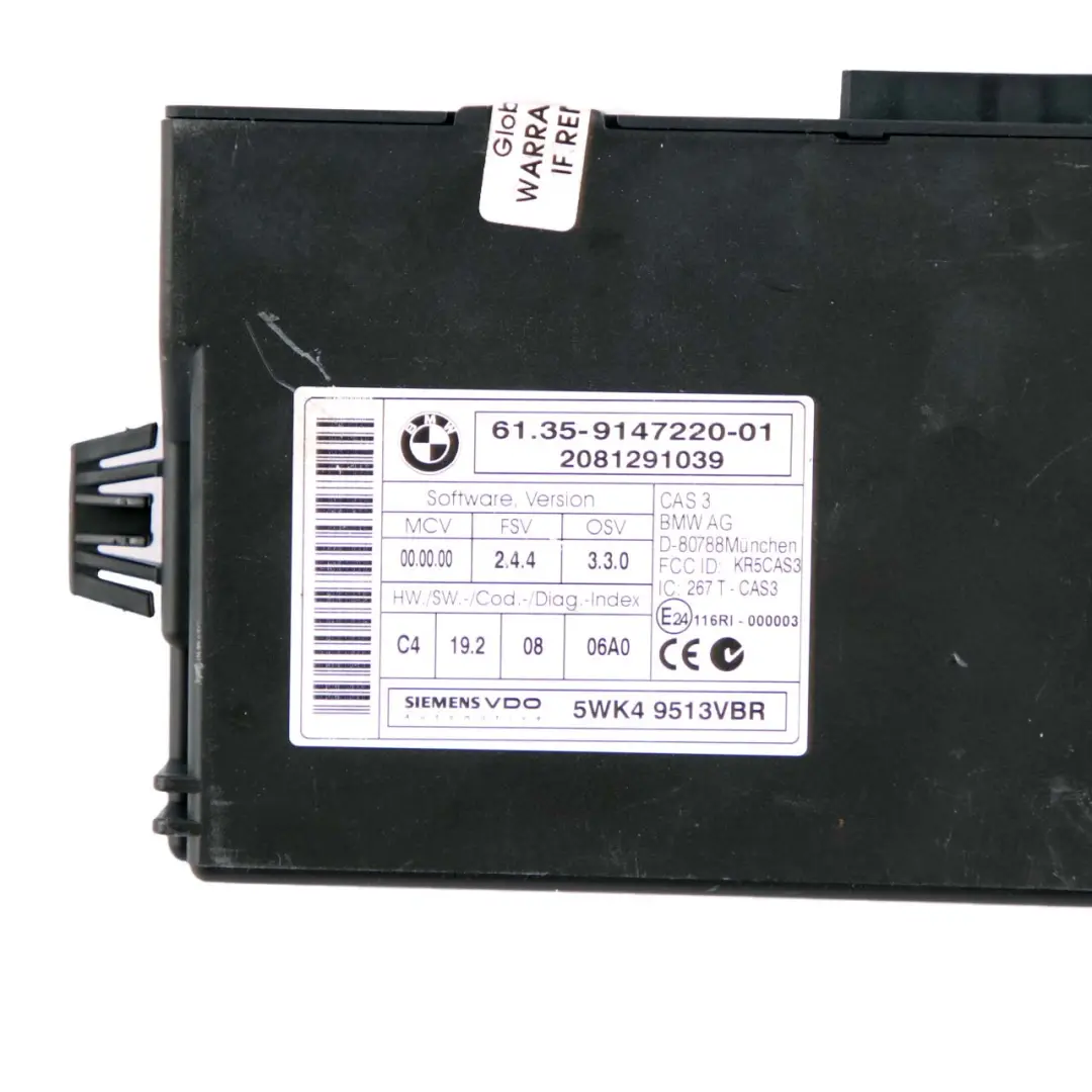 N43 ECU Control Kit DME CAS3 Keys Manual to BMW E81 E87 LCI 116i 1.6 Petrol with Part number 7579142 BMW E81 E87 LCI 116i 1.6 Petrol N43 ECU Control Kit DME CAS3 Keys Manual - SKU 7579142-3 - Part number 7579142