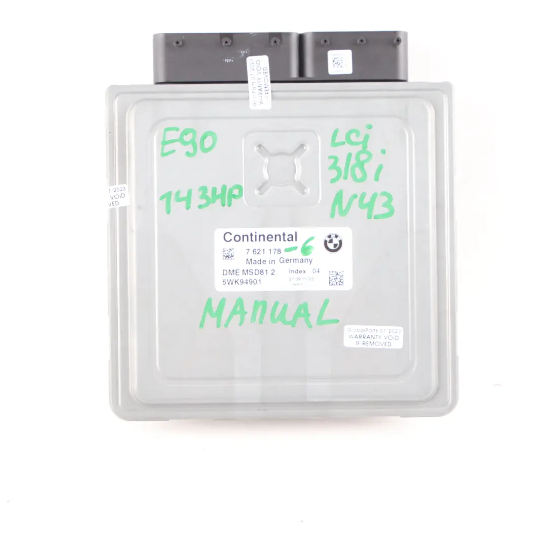 BMW E87 LCI E90 118i 318i N43 Petrol ECU Engine Control Kit DME CAS3 Key - SKU 7579142-6 - Part number 7579142