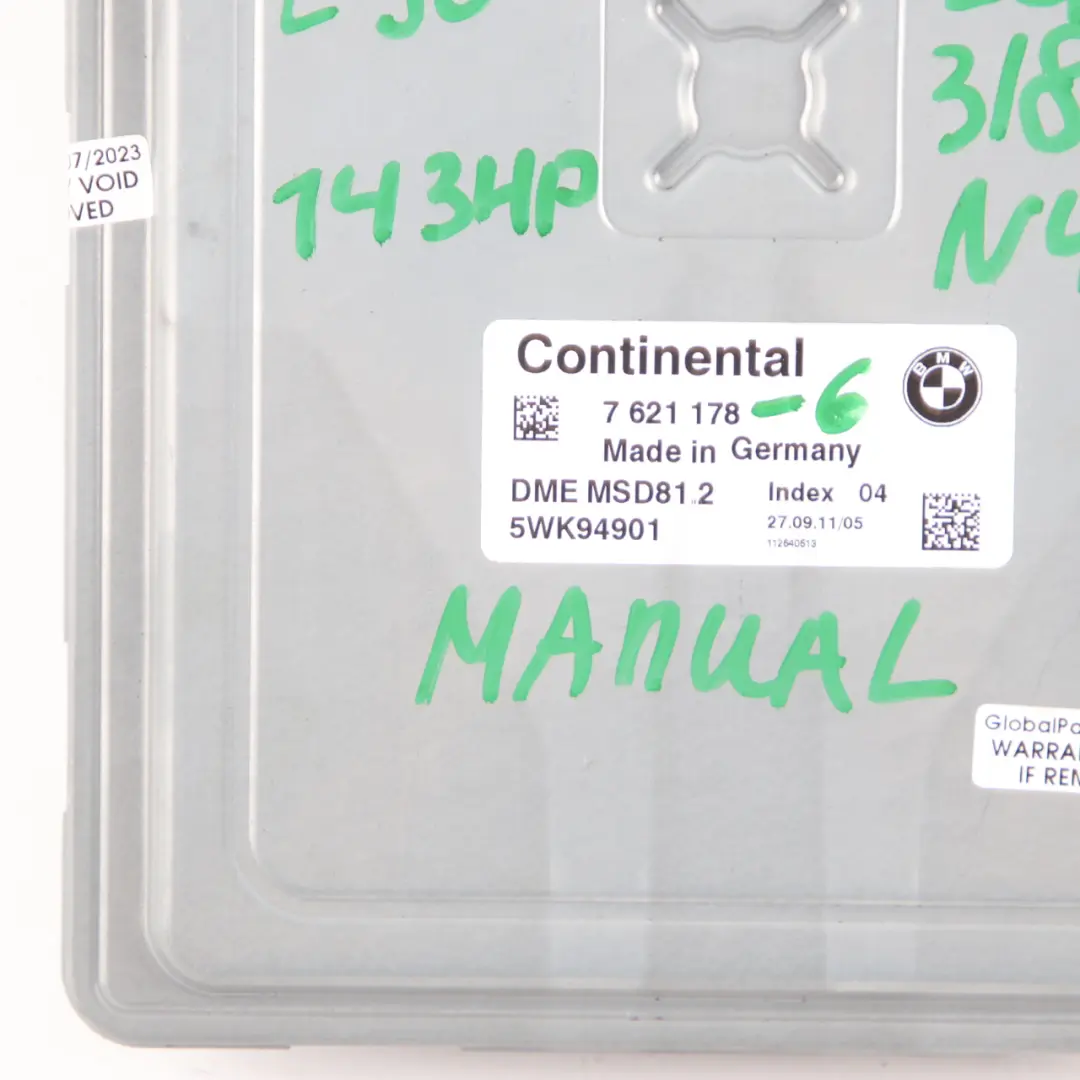 N43 Petrol ECU Engine Control Kit DME CAS3 Key to BMW E87 LCI E90 118i 318i with Part number 7579142 BMW E87 LCI E90 118i 318i N43 Petrol ECU Engine Control Kit DME CAS3 Key - SKU 7579142-6 - Part number 7579142