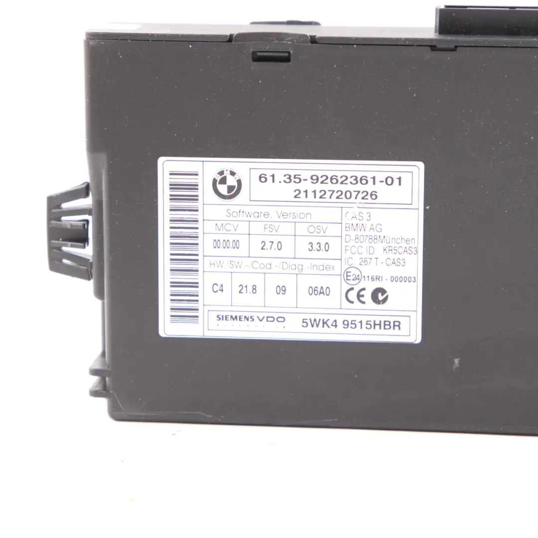 BMW E87 LCI E90 118i 318i N43 Petrol ECU Engine Control Kit DME CAS3 Key - SKU 7579142-6 - Part number 7579142