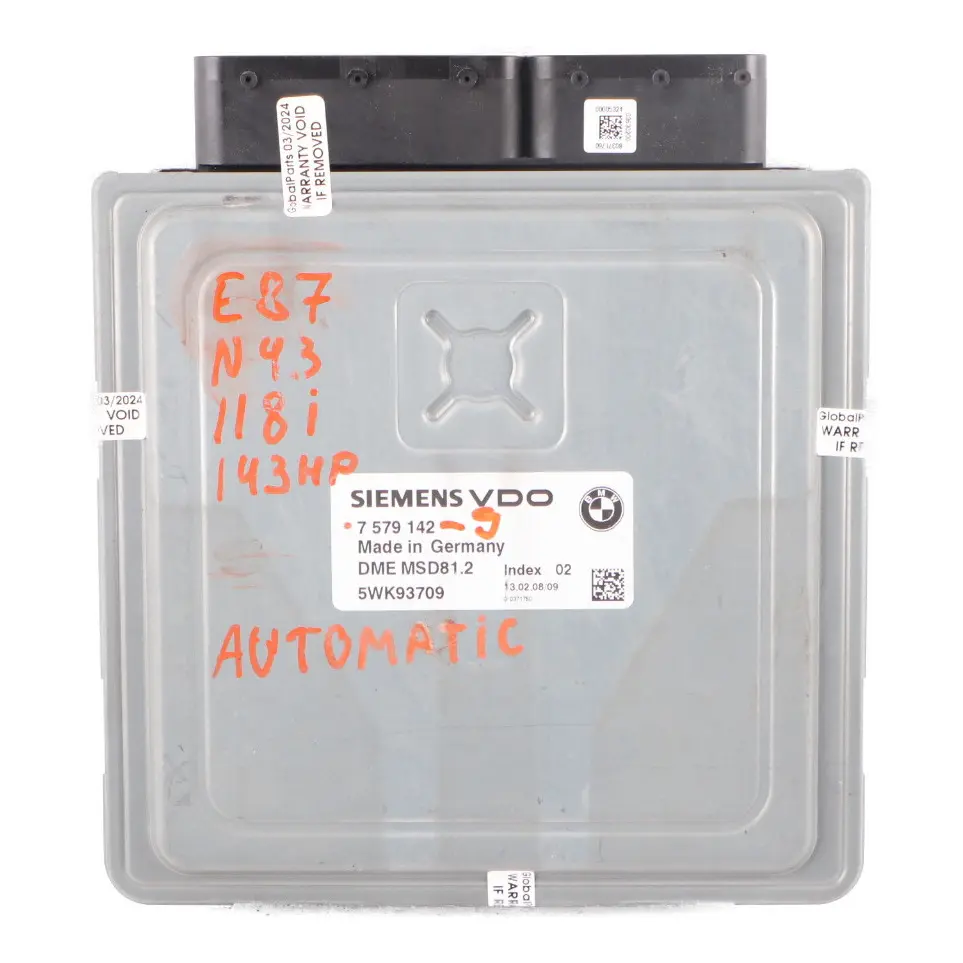 BMW E87 LCI E90 118i 318i N43 143HP ECU Kit DME CAS3 Key Automatic - SKU 7579142-9 - Part number 7579142
