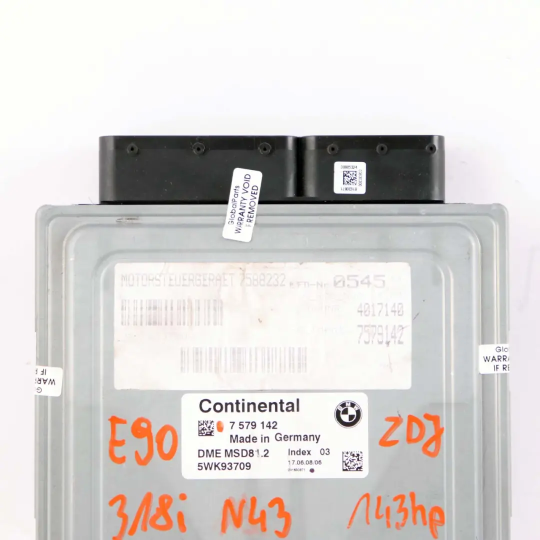 N43 Petrol ECU Engine Control Unit DME Manual to BMW E87 LCI E90 118i 318i with Part number 7579142 BMW E87 LCI E90 118i 318i N43 Petrol ECU Engine Control Unit DME Manual - SKU 7579142 - Part number 7579142