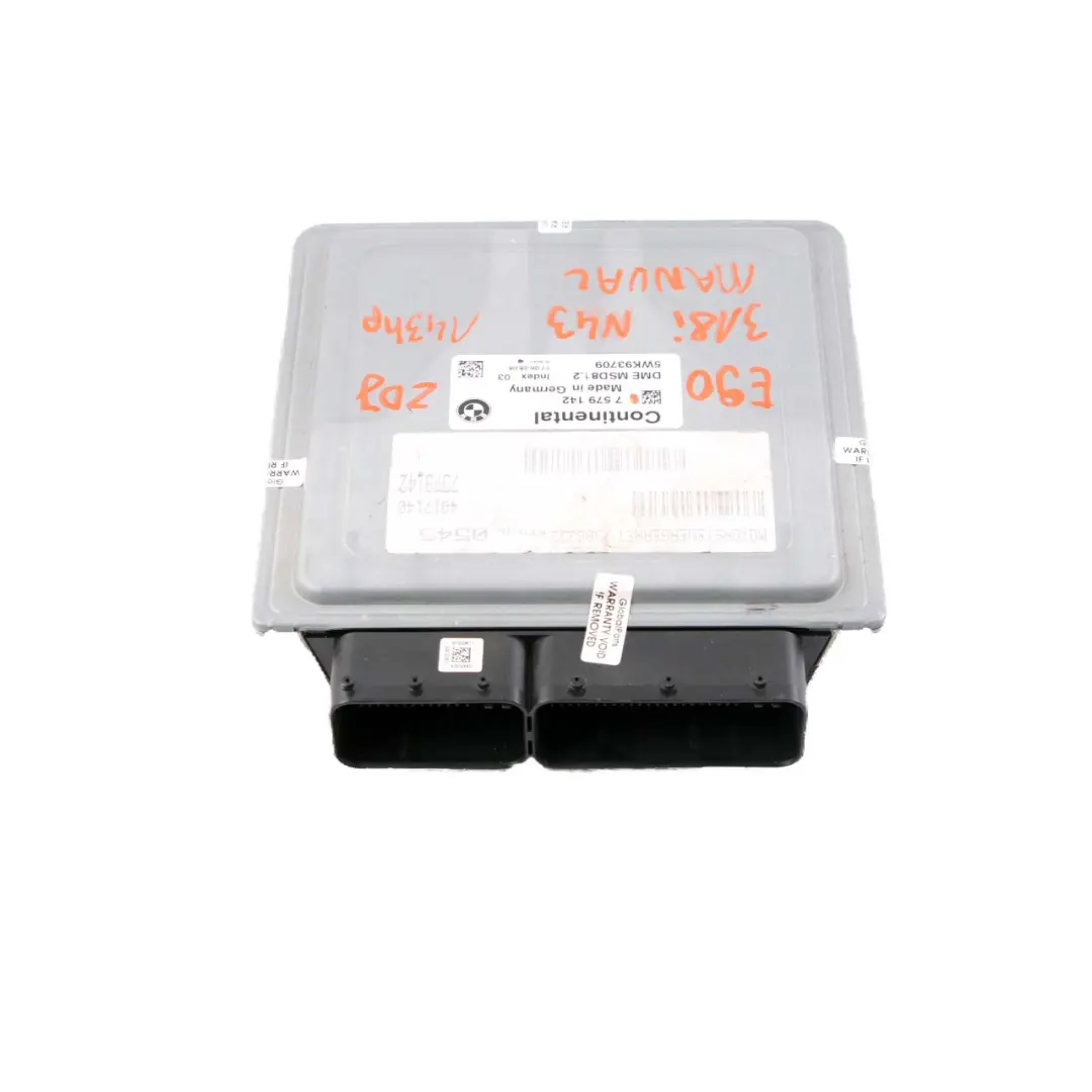 N43 Benzina ECU Unita Controllo Motore DME Manuale per BMW E87 LCI E90 118i 318i con numero di parte 7579142 BMW E87 LCI E90 118i 318i N43 Benzina ECU Unita Controllo Motore DME Manuale - SKU 7579142 - Numero di parte 7579142