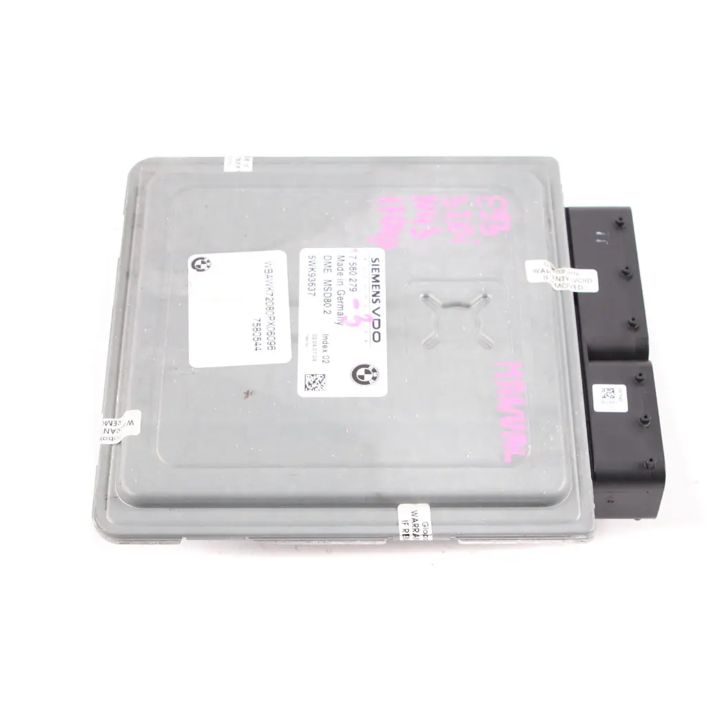 N43 170HP ECU controllo motore DME Cambio manuale per BMW E87 LCI E90 120i 320i con numero di parte 7580279 BMW E87 LCI E90 120i 320i N43 170HP ECU controllo motore DME Cambio manuale - SKU 7580279-3 - Numero di parte 7580279