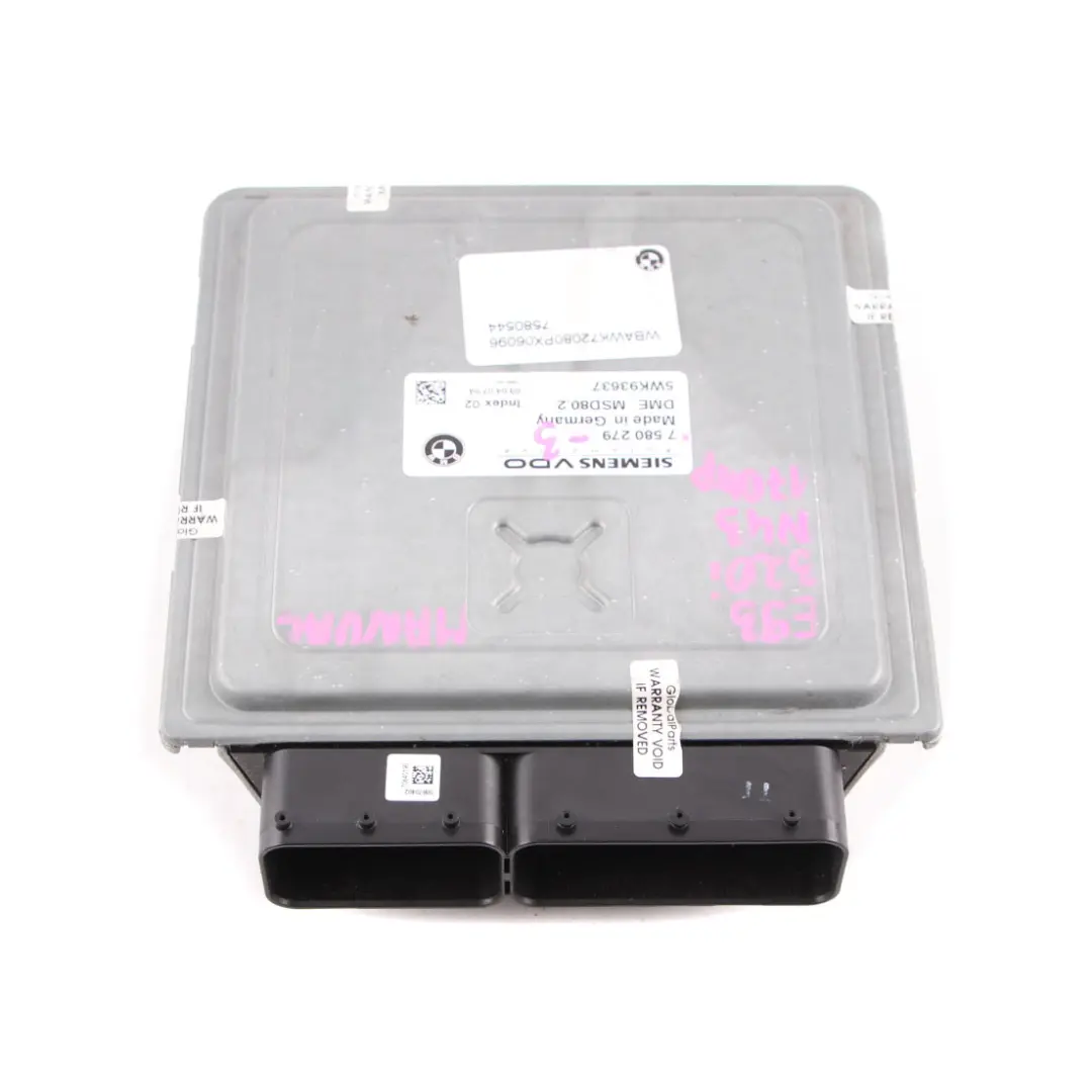 N43 170HP ECU controllo motore DME Cambio manuale per BMW E87 LCI E90 120i 320i con numero di parte 7580279 BMW E87 LCI E90 120i 320i N43 170HP ECU controllo motore DME Cambio manuale - SKU 7580279-3 - Numero di parte 7580279
