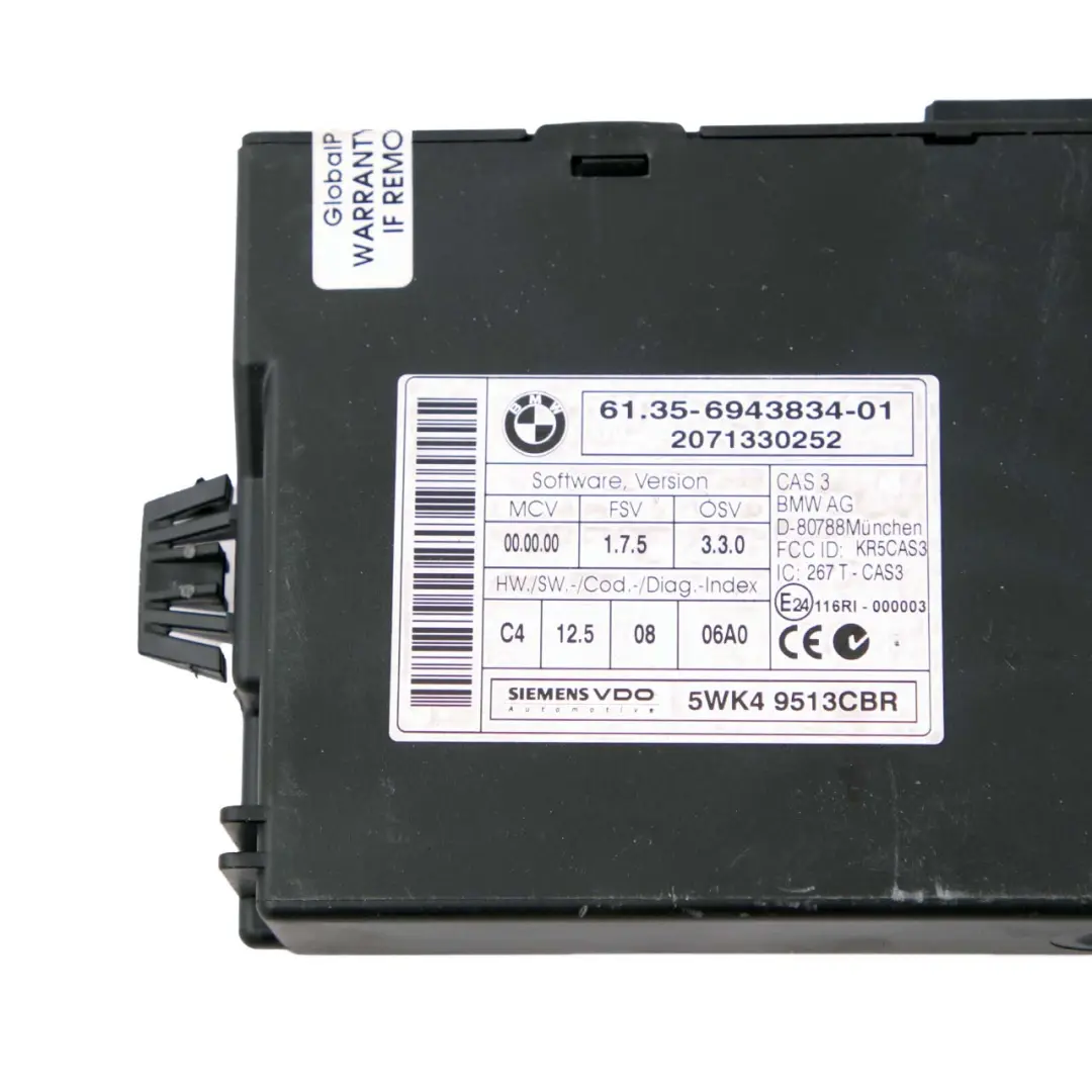 N43 ECU Kit DME CAS3 Keys Automatic to BMW 1 3 Series E81 E87 E90 120i 320i with Part number 7580279 BMW 1 3 Series E81 E87 E90 120i 320i N43 ECU Kit DME CAS3 Keys Automatic - SKU 7580279-6 - Part number 7580279