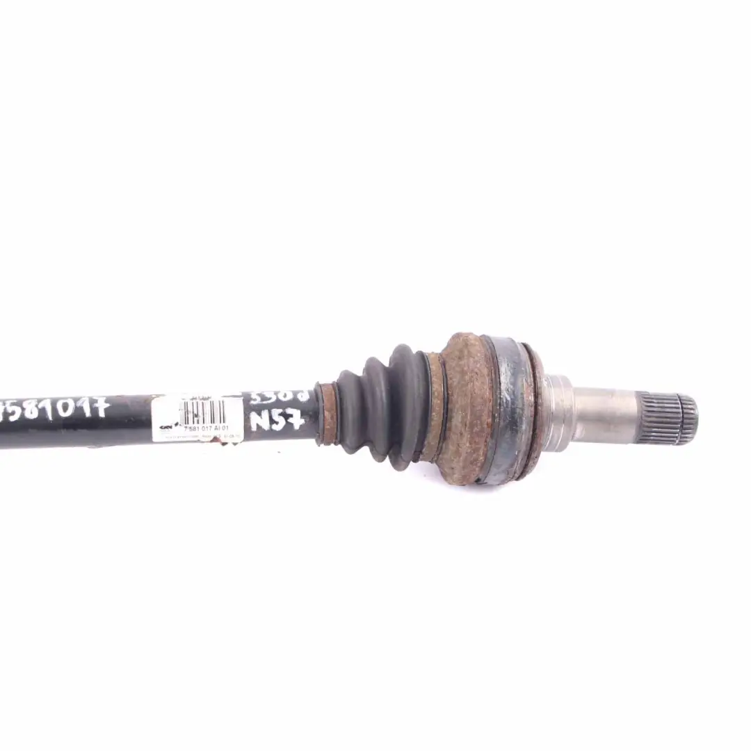 Driveshaft BMW F10 F11 N57 Axle Left N/S Shaft Diesel D=31MM to Rear with Part number 7581017 Rear Driveshaft BMW F10 F11 N57 Axle Left N/S Shaft Diesel D=31MM - SKU 7581017 - Part number 7581017