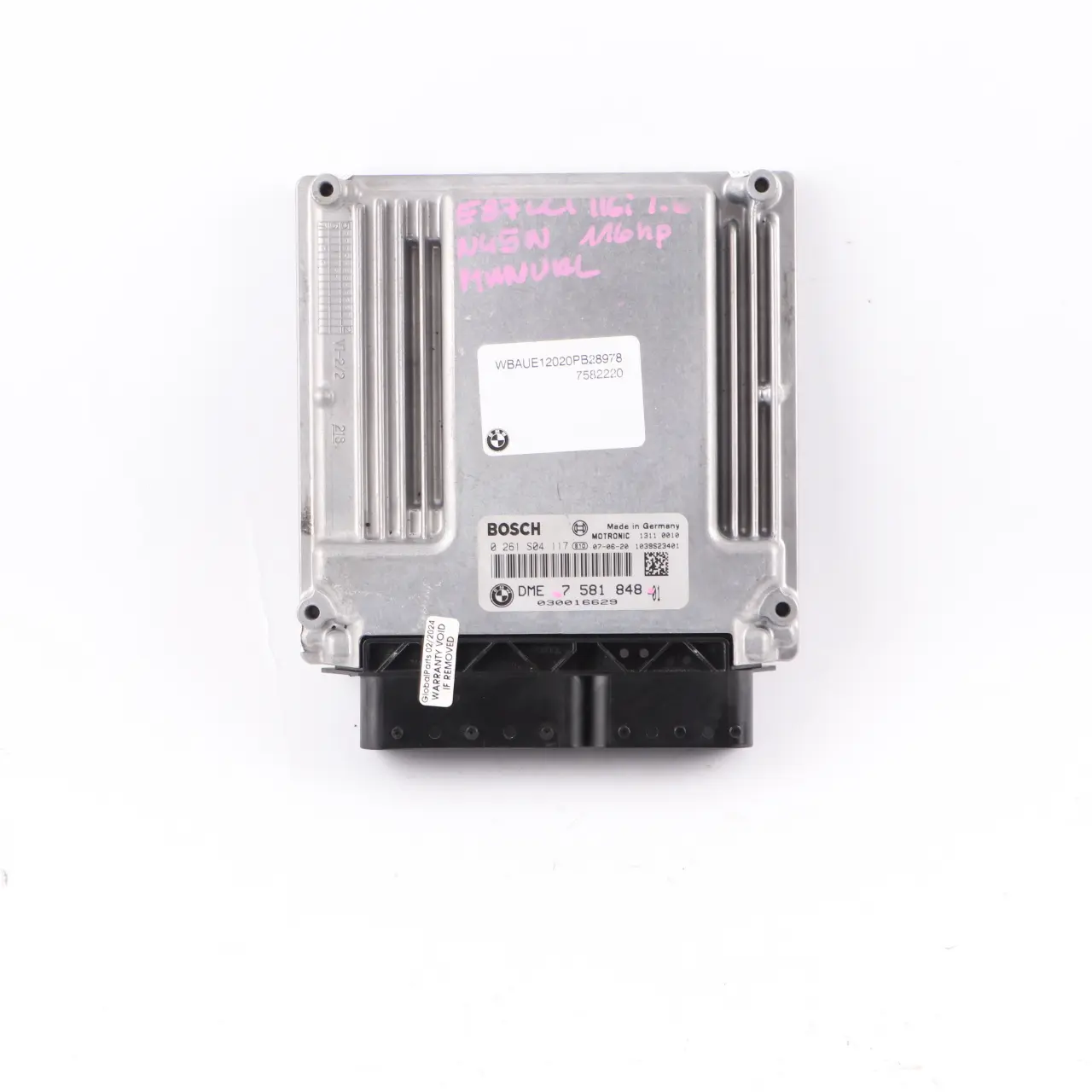 BMW E81 E87 LCI E90 116I 316I N45N 116HP Motore ECU DME 7581848 Cambio Manuale