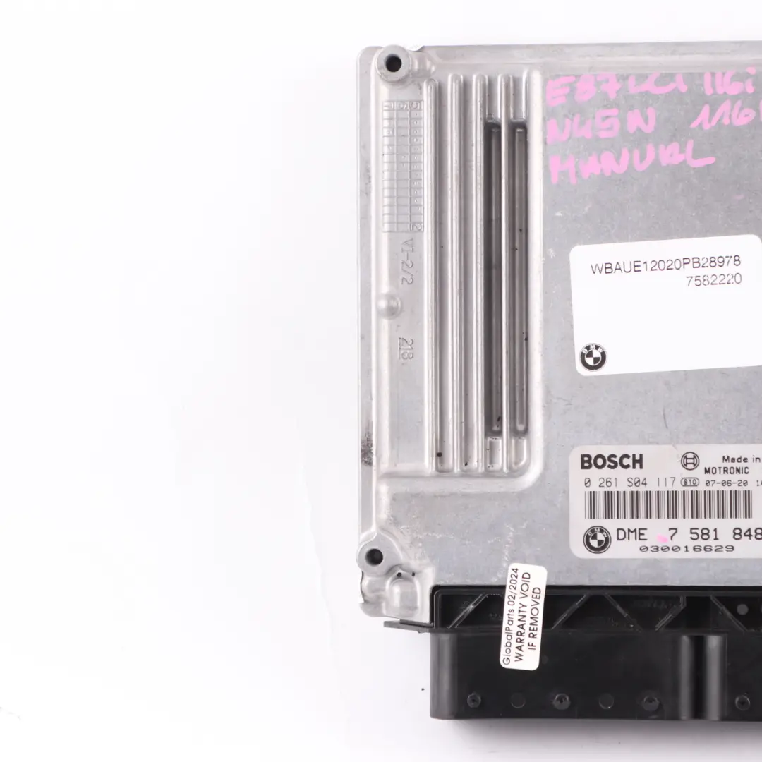 N45N 116HP Komputer Silnika DME do BMW E81 E87 LCI E90 116I 316I o numerze 7581848 BMW E81 E87 LCI E90 116I 316I N45N 116HP Komputer Silnika DME - SKU 7581848 - Numer Części 7581848