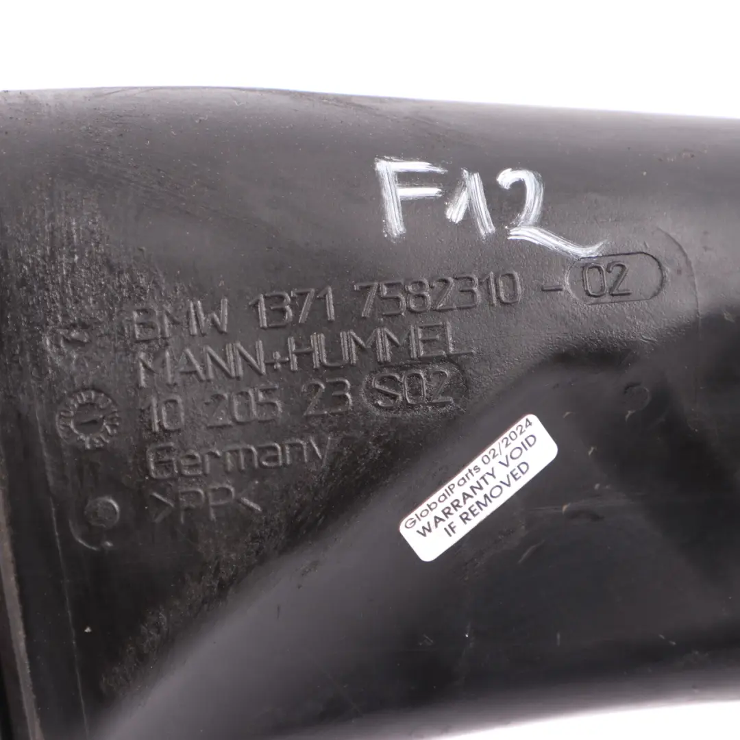 BMW F12 F10 F13 F07 Conduit d'air Canal d'admission Jusqu'au filtre Tube boîte - SKU 7582310 - Numéro de pièce 7582310