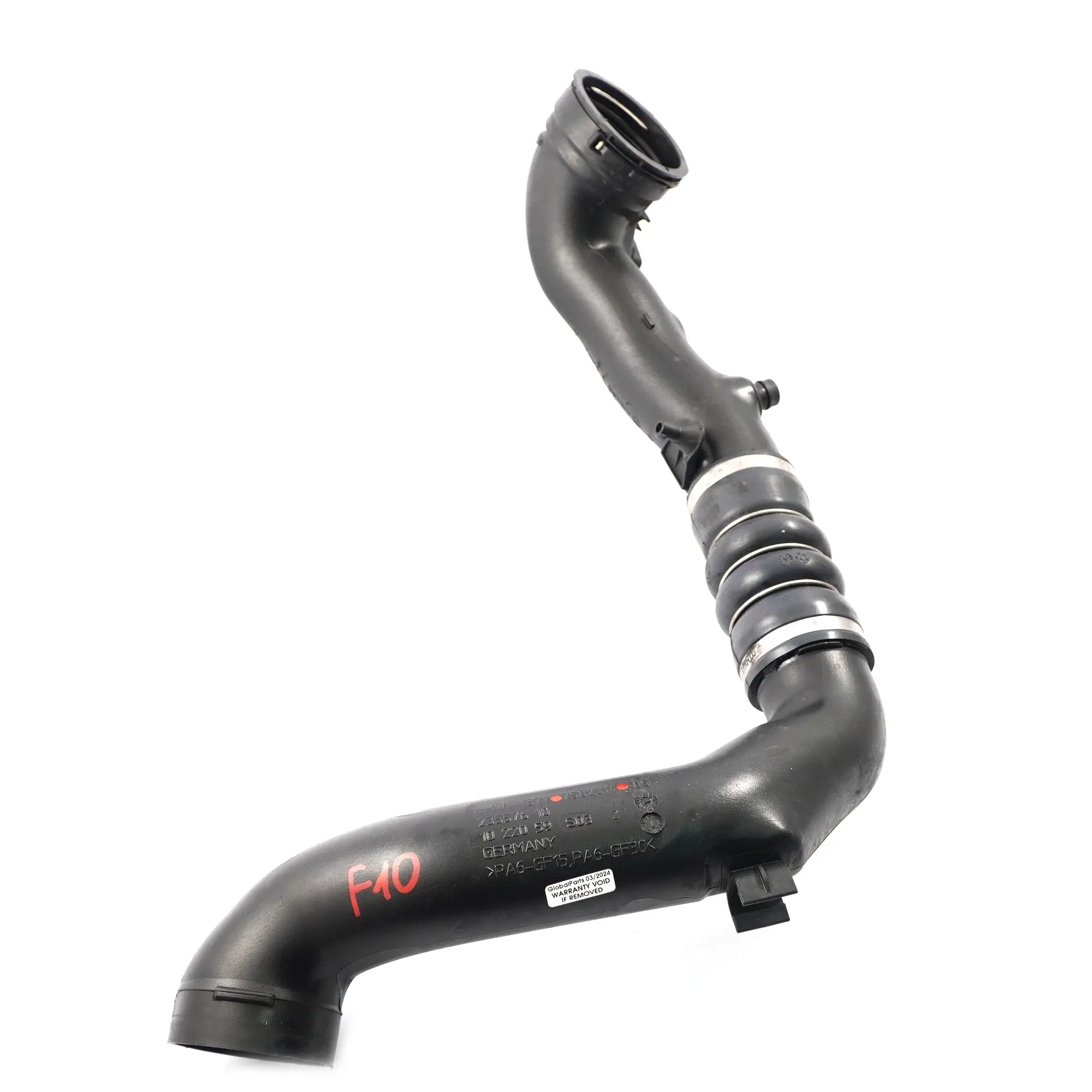 Tubo intercooler BMW F10 F13 Petrol N55 refrigeración aire carga por inducción