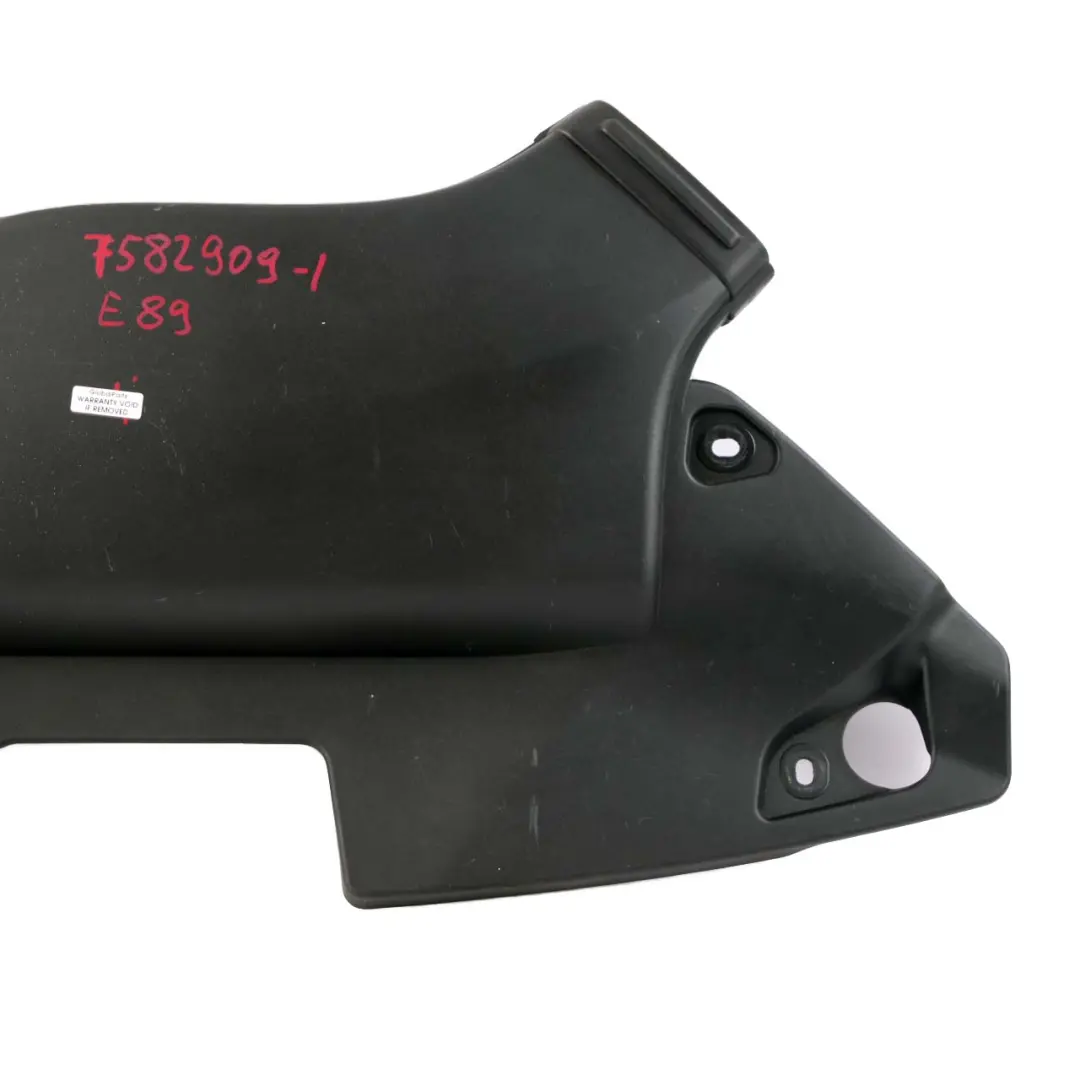BMW Z4 E89 Conduit d'aspiration Capot d'admission d'air Canal Tuyau - SKU 7582909-1 - Numéro de pièce 7582909
