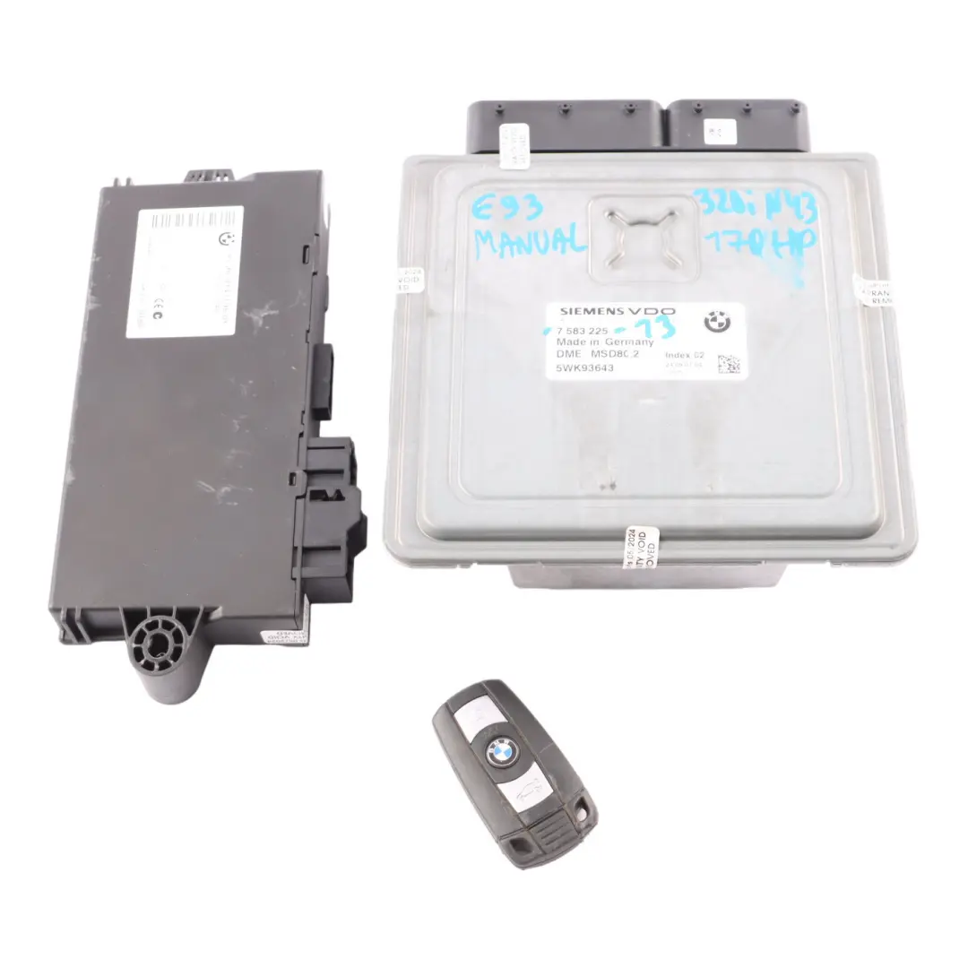 BMW E81 E87 E90 N43 120i 320i N43 170HP ECU Kit DME CAS3 Key Manual - SKU 7583225-13 - Part number 7583225