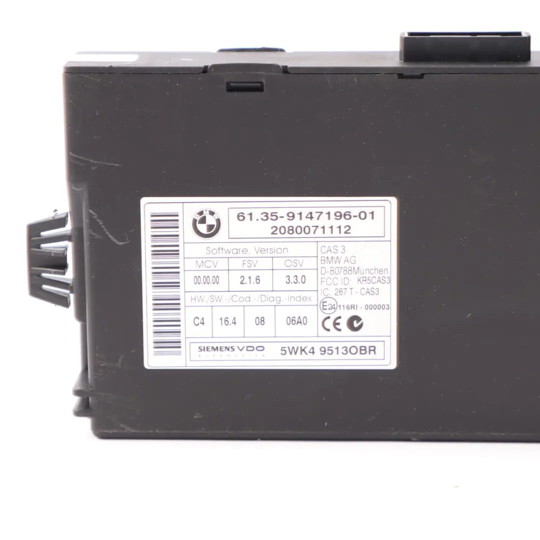 N43 Engine ECU KIT DME CAS3 + Key to BMW E60 E87 LCI E90 120i 320i 520i with Part number 7583225 BMW E60 E87 LCI E90 120i 320i 520i N43 Engine ECU KIT DME CAS3 + Key - SKU 7583225-2 - Part number 7583225