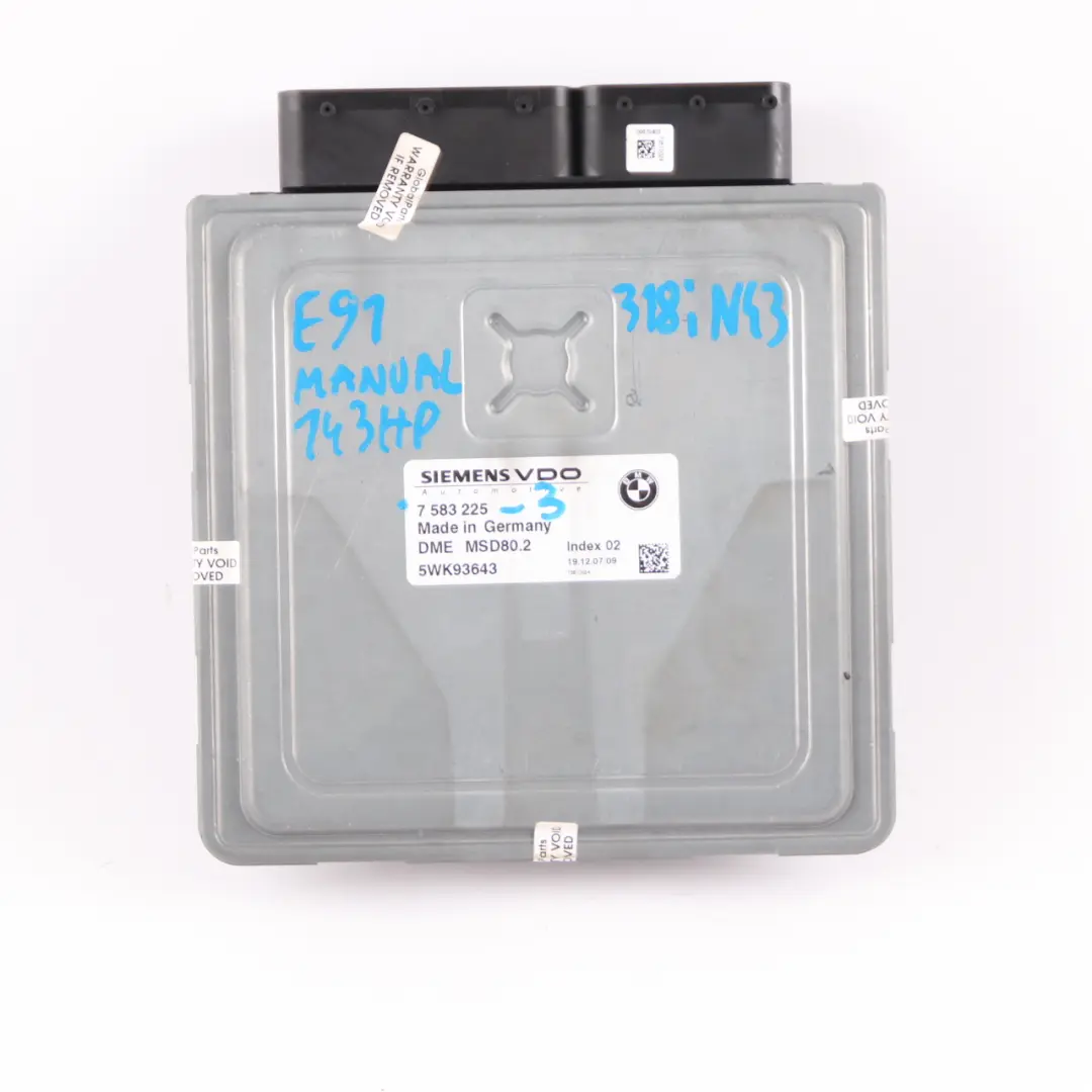 N43 ECU Control Unit Kit DME CAS3 Keys Manual to BMW E87 LCI E90 118i 318i with Part number 7583225 BMW E87 LCI E90 118i 318i N43 ECU Control Unit Kit DME CAS3 Keys Manual - SKU 7583225-3 - Part number 7583225