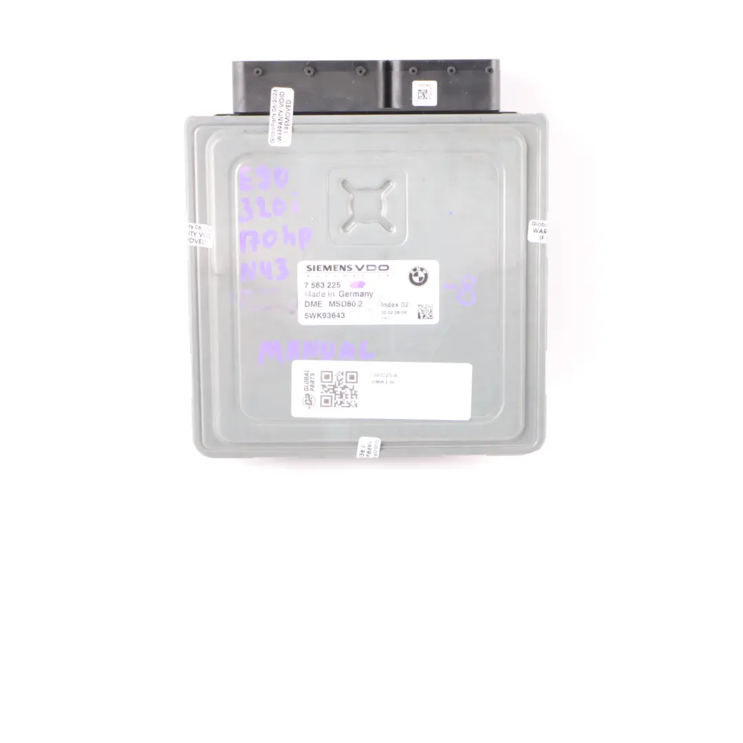 BMW E87 LCI E90 E91 120i 320i N43 170HP ECU Kit DME CAS3 + Key Manual - SKU 7583225-8 - Part number 7583225