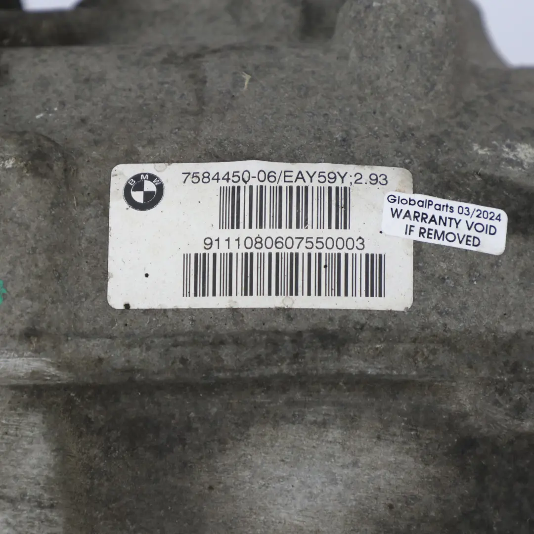 BMW F10 F11 Rear Axle Differential Diff 7584450 2,93 Ratio WARRANTY - SKU 7584451-1 - Part number 7584451