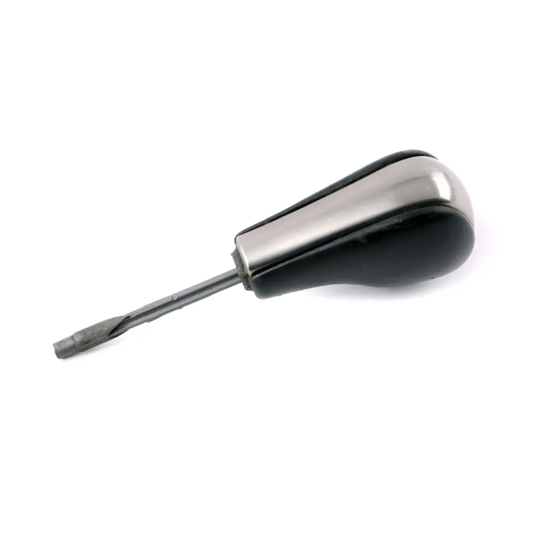 BMW 5 6 Series E60 E61 E63 E64 Leather Ring Gear Shift Knob Lever Handle Chrome - SKU 7585790-1 - Part number 7585790