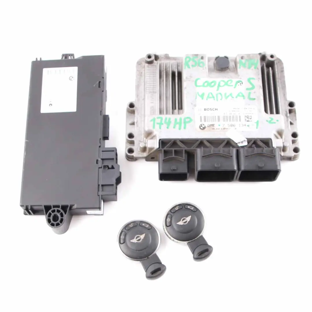Mini Cooper S R56 N14 1.6 174HP ECU Kit Unit DME + CAS3 + 2 Keys Manual - SKU 7586134-1 - Part number 7586134
