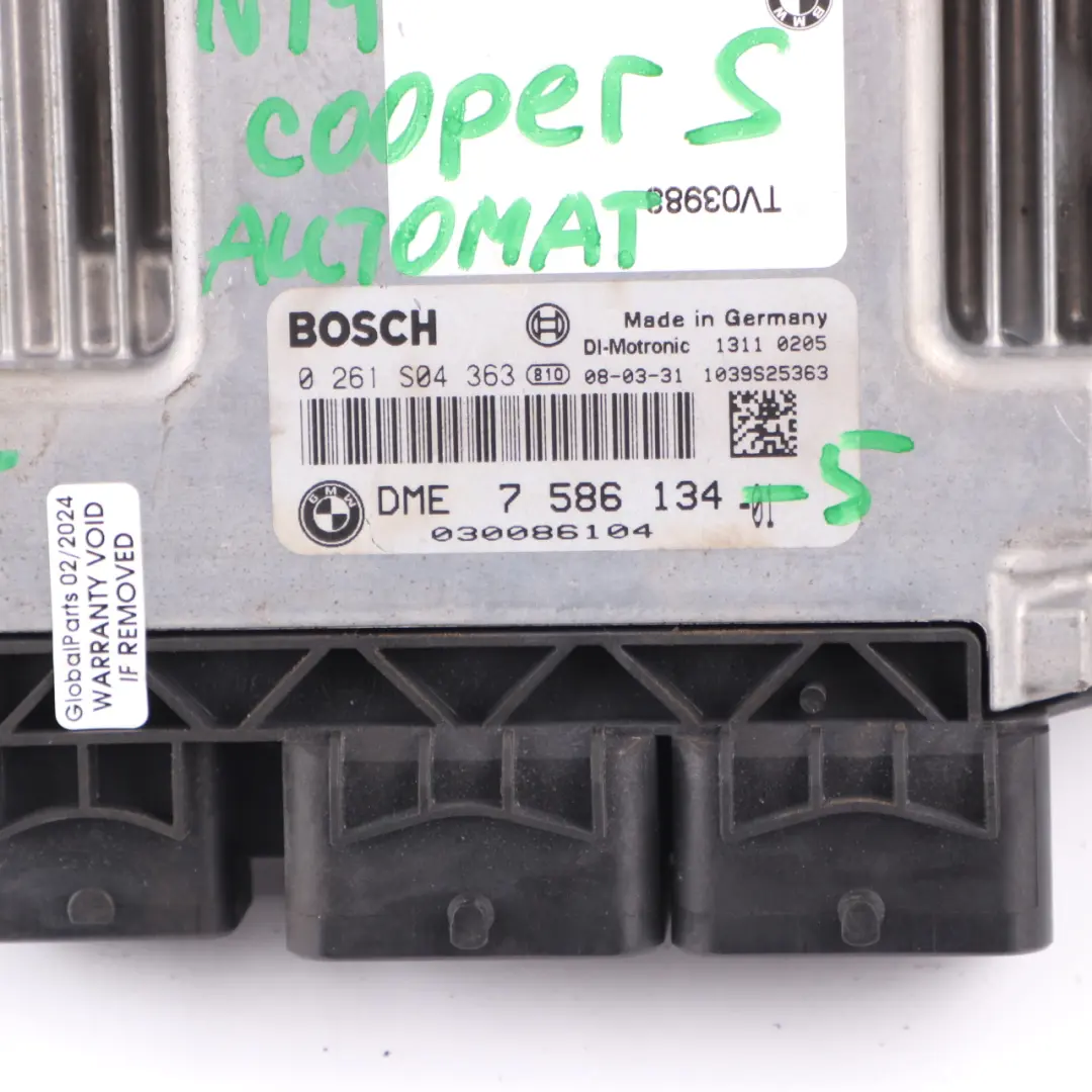 174HP ECU Kit DME + CAS3 + Keys Automatic to Mini Cooper S R56 N14 1.6 with Part number 7586134 Mini Cooper S R56 N14 1.6 174HP ECU Kit DME + CAS3 + Keys Automatic - SKU 7586134-5 - Part number 7586134
