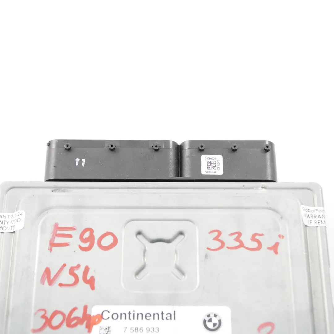 N54 306HP ECU Unidad motor Module DME Automático para BMW E90 E92 335i con número de pieza 7586933 BMW E90 E92 335i N54 306HP ECU Unidad motor Module DME Automático - SKU 7586933-3 - Número de pieza 7586933