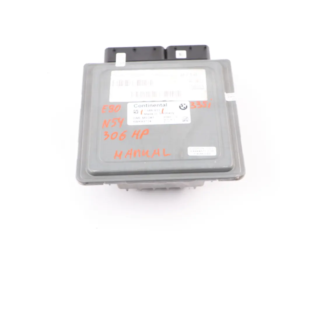 N54 ECU Engine Control Unit Module DME Manual to BMW E90 E92 335i Petrol with Part number 7586933 BMW E90 E92 335i Petrol N54 ECU Engine Control Unit Module DME Manual - SKU 7586933 - Part number 7586933