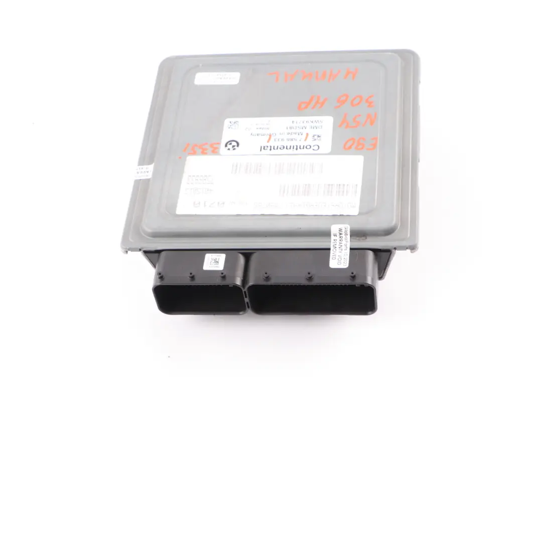 N54 ECU Engine Control Unit Module DME Manual to BMW E90 E92 335i Petrol with Part number 7586933 BMW E90 E92 335i Petrol N54 ECU Engine Control Unit Module DME Manual - SKU 7586933 - Part number 7586933
