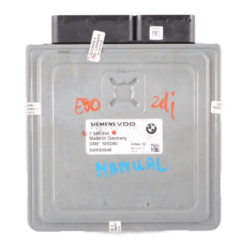 BMW E60 LCI E90 E91 E92 E93 N53 Kit Centralina Motore DME 7586940 Manuale