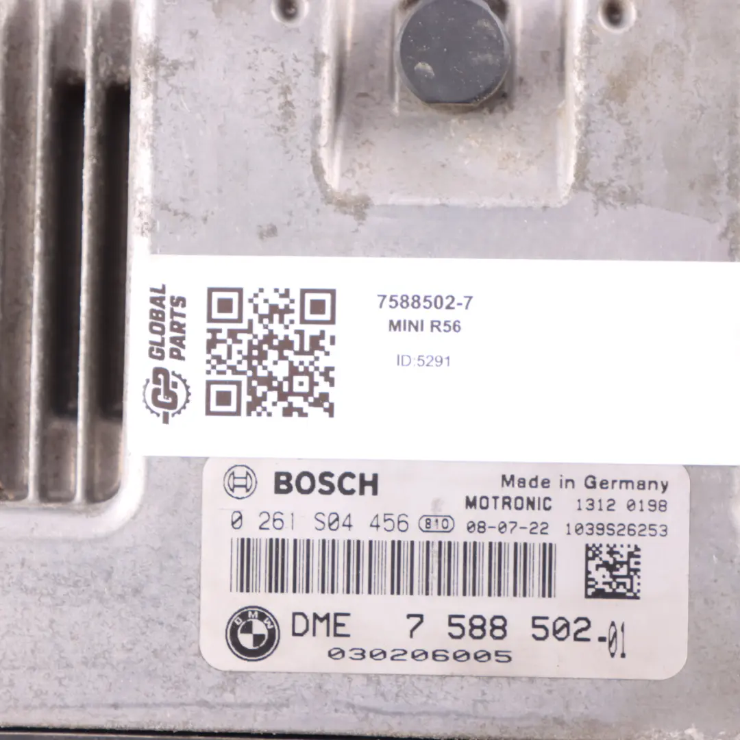 120HP Engine ECU Kit DME CAS3 Key Automatic to Mini Cooper R55 R56 N12 1.6 with Part number 7588502 Mini Cooper R55 R56 N12 1.6 120HP Engine ECU Kit DME CAS3 Key Automatic - SKU 7588502-7 - Part number 7588502