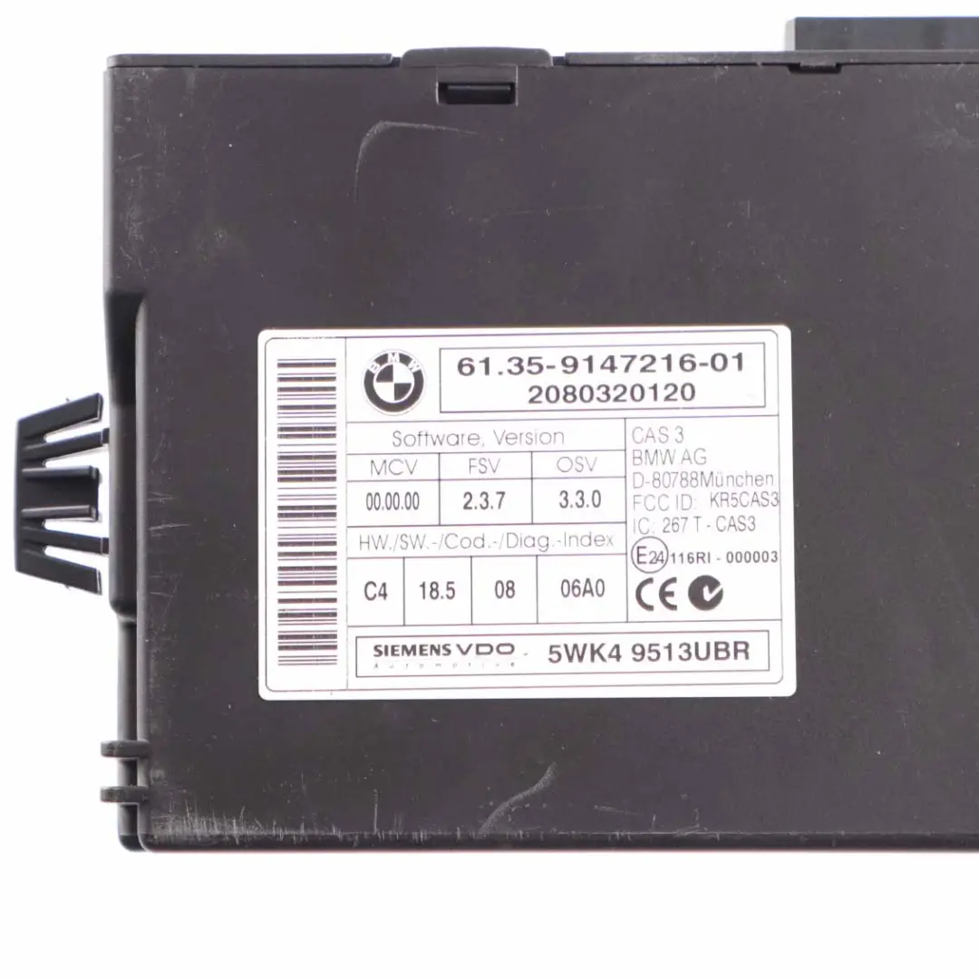 BMW E60 E90 330i 530i N53 272HP ECU Kit Control DME CAS3 Key Automatic - SKU 7588620-4 - Part number 7588620