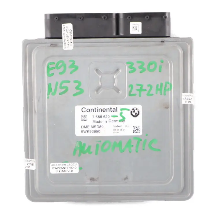BMW E60 E90 330i 530i N53 272PK DME Motor Besturingsmodule 7588620 Automaat