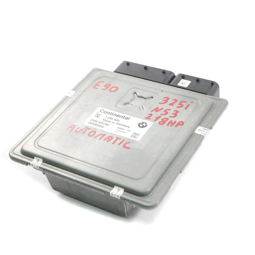N53 272HP ECU Engine Control Module DME Automatic to BMW E60 E90 330i 530i with Part number 7588620 BMW E60 E90 330i 530i N53 272HP ECU Engine Control Module DME Automatic - SKU 7588620-5 - Part number 7588620