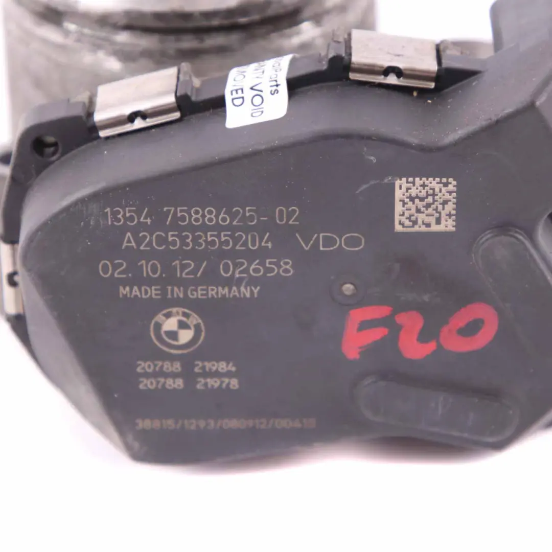 N20 Petrol Throttle Body 1354 to BMW F20 F21 F30 F31 with Part number 7588625 BMW F20 F21 F30 F31 N20 Petrol Throttle Body 1354 - SKU 7588625-1 - Part number 7588625