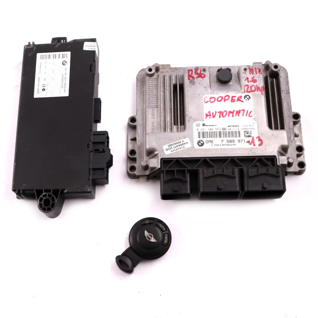Mini Cooper R55 R56 R57 N12 1.6 120HP ECU Kit DME CAS3 Key Automatic - SKU 7589971-13 - Part number 7589971