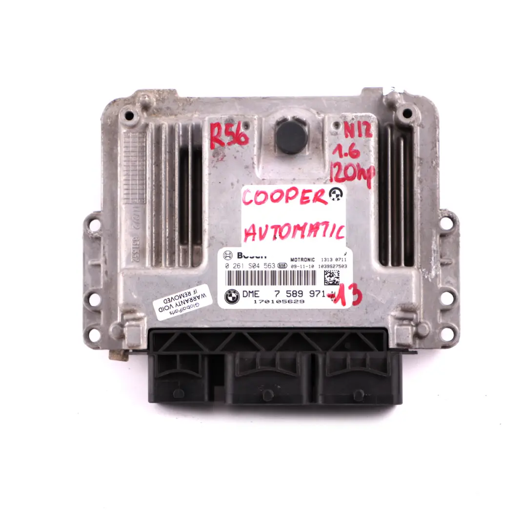 Mini Cooper R55 R56 R57 N12 1.6 120HP ECU Kit DME CAS3 Key Automatic - SKU 7589971-13 - Part number 7589971