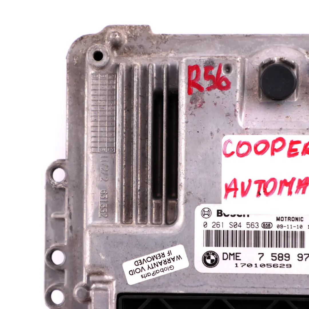 Mini Cooper R55 R56 R57 N12 1.6 120HP ECU Kit DME CAS3 Clé automatique - SKU 7589971-13 - Numéro de pièce 7589971