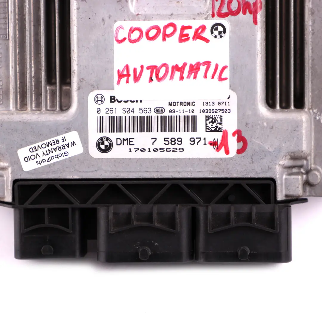 Mini Cooper R55 R56 R57 N12 1.6 120HP ECU Kit DME CAS3 Key Automatic - SKU 7589971-13 - Part number 7589971