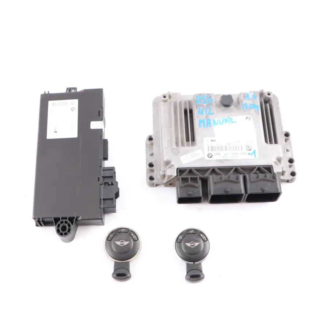 120HP ECU Kit DME + CAS3 + Keys Manual to Mini Cooper R55 R56 R57 N12 1.6 with Part number 7589971 Mini Cooper R55 R56 R57 N12 1.6 120HP ECU Kit DME + CAS3 + Keys Manual - SKU 7589971-14 - Part number 7589971