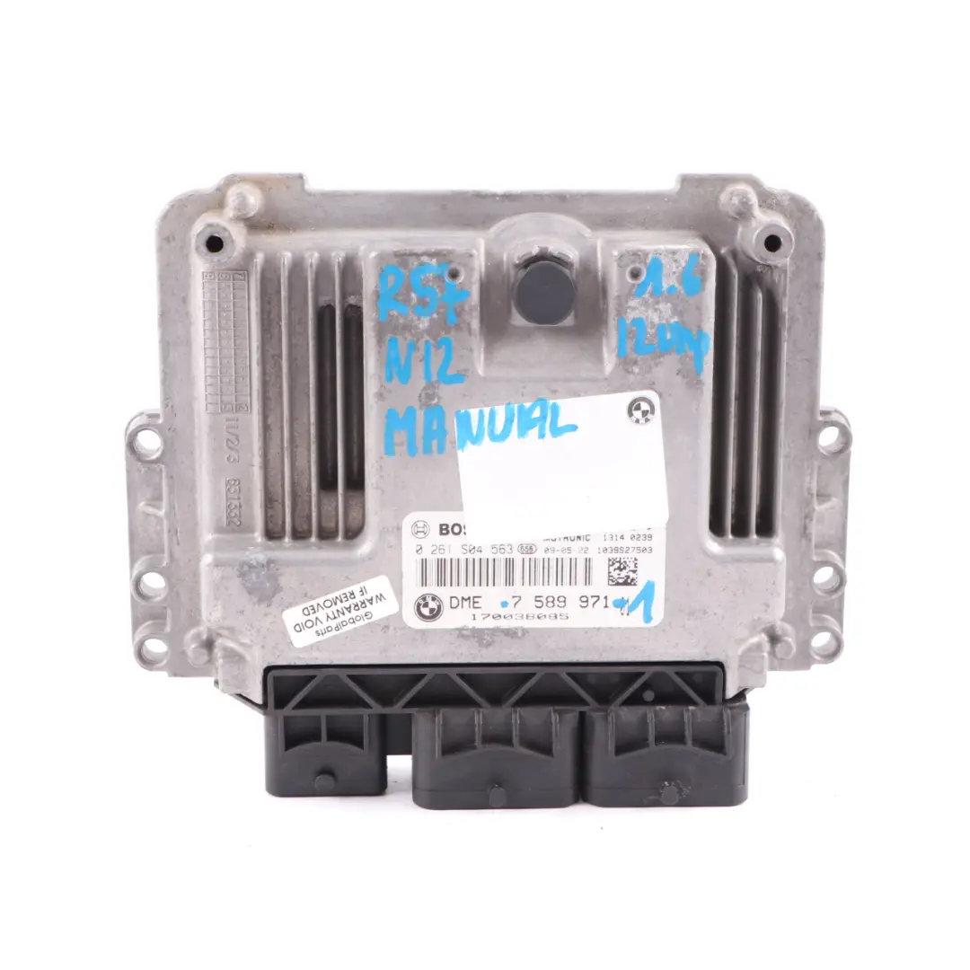 Mini Cooper R55 R56 R57 N12 1.6 120HP ECU Kit DME + CAS3 + Keys Manual - SKU 7589971-14 - Part number 7589971